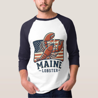 American Flag Maine Lobster T-Shirt