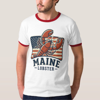 American Flag Maine Lobster T-Shirt