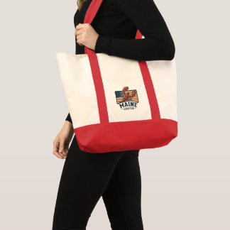American Flag Maine Lobster Tote Bag