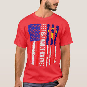 American Flag Malaysia Flag Best Grandmother Ever T-Shirt