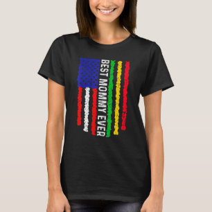 American Flag Mali Flag Best Mummy Ever Family T-Shirt