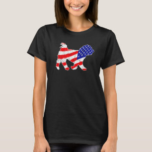 American Flag Maltese Patriotic Dog Dad Dog Mum T-Shirt