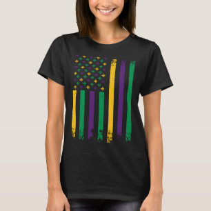 American Flag Mardi Gras Mardi Gras Crawfish Outf T-Shirt
