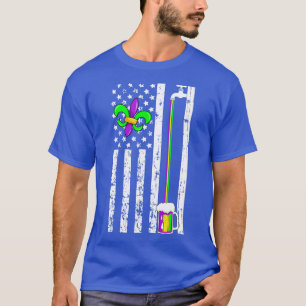 American Flag Mardi Gras Parade Masquerade Party T T-Shirt