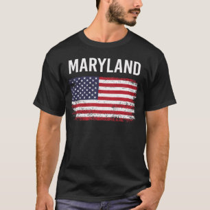 American Flag Maryland T-Shirt
