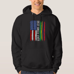 American Flag & Mauritius Flag Best Uncle Ever Fam Hoodie