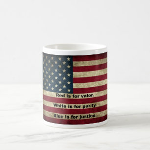 American Flag - Meaning of Colours Coffee Mug