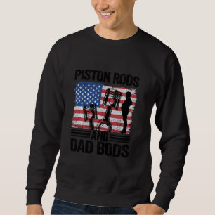 American Flag Mechanic 4th Of July Piston Rods And Sweatshirt