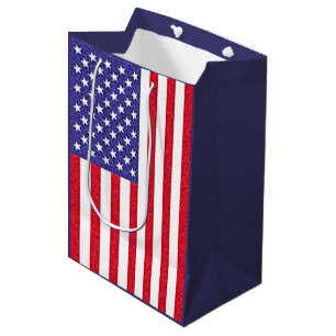 American flag medium gift bag