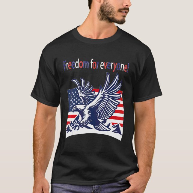 American Flag Memorial Day 4 Of July 2 T-Shirt (Front)