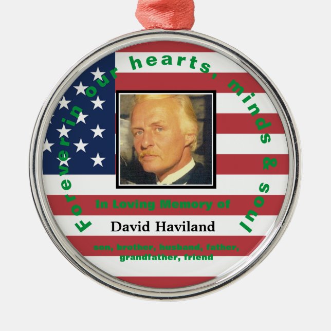 American Flag Memorial Ornament HAMbWG (Front)