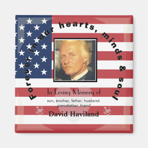 American Flag Memorial Photo Magnet HAMbWG