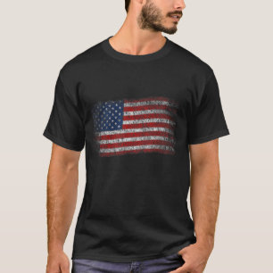 American Flag Men Women 4th of July Vintage USA Fl T-Shirt