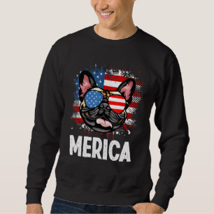 American Flag Merica French Bulldog 4th Of July Sweatshirt