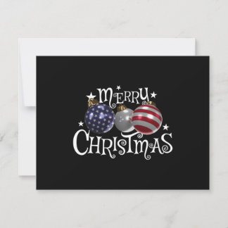American Flag Merry Christmas Tree Baubles US Patr
