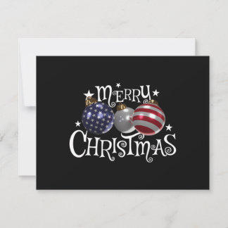 American Flag Merry Christmas Tree Baubles US Patr