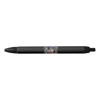 American Flag Merry Christmas Tree Baubles US Patr Black Ink Pen