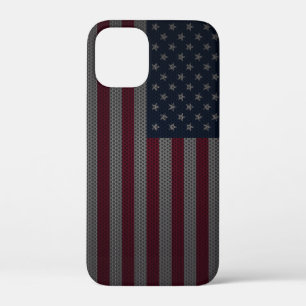 American Flag Metallic Mesh iPhone 12 Mini Case