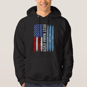 American Flag Micronesia Flag Best Nana Ever Famil Hoodie