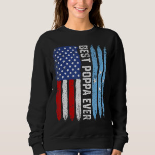 American Flag Micronesia Flag Best Poppa Ever Fami Sweatshirt