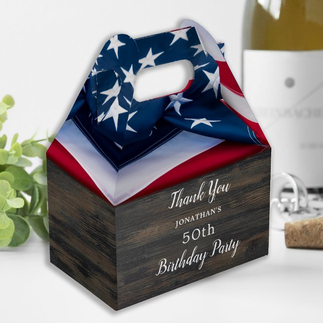 American Flag Military Birthday Party Patriotic  Favour Box (Creator Uploaded)