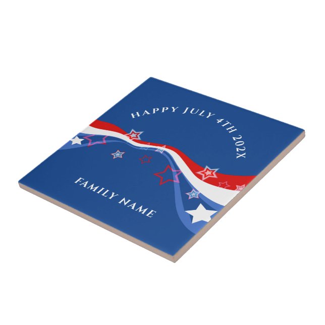 American flag modern design tile (Side)