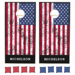 American Flag Modern Family Name Personalised