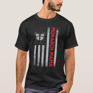 American Flag Monarch Butterfly Mum Butterflies M T-Shirt