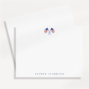 American Flag Monogram Minimalist Patriotic card