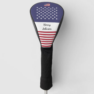 American Flag & Monogrammed Golf Clubs Covers USA