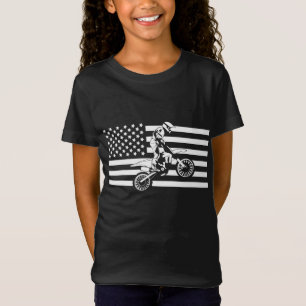 American Flag Motocross Apparel - Motocross Dirt B T-Shirt