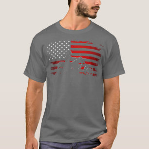 American Flag Motorcycle Apparel - Motorcycle  143 T-Shirt