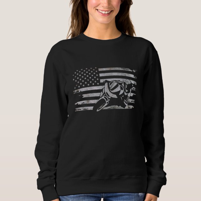 American Flag Motorcycle Apparel  Motorcycle Sweatshirt (Front)