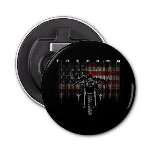 American Flag Motorcycle Freedom Bottle Opener