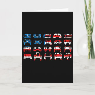 American Flag Motorcycle Usa Flag Biker Retro  Card