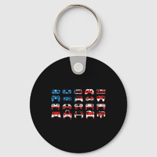 American Flag Motorcycle Usa Flag Biker Retro Key Ring