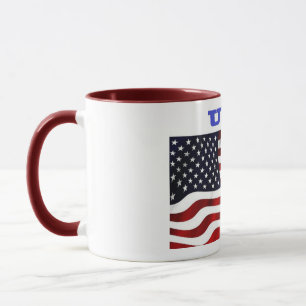American flag mug