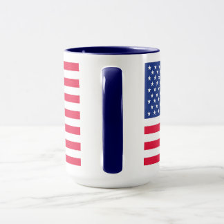 American Flag Mug Blue handle