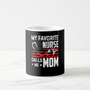 American Flag My Favourite Nurse Calls Me Mum Medi Coffee Mug
