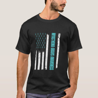 American Flag Myasthenia Gravis Awareness America  T-Shirt