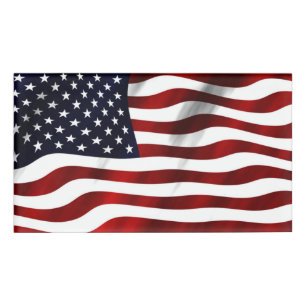 American Flag Name Tag