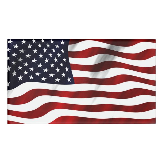 American Flag Name Tag (Front)