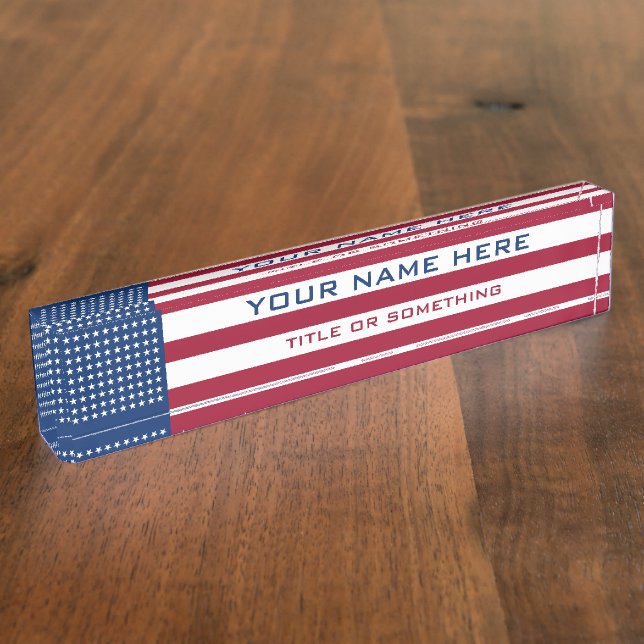 American Flag Nameplate (Side)