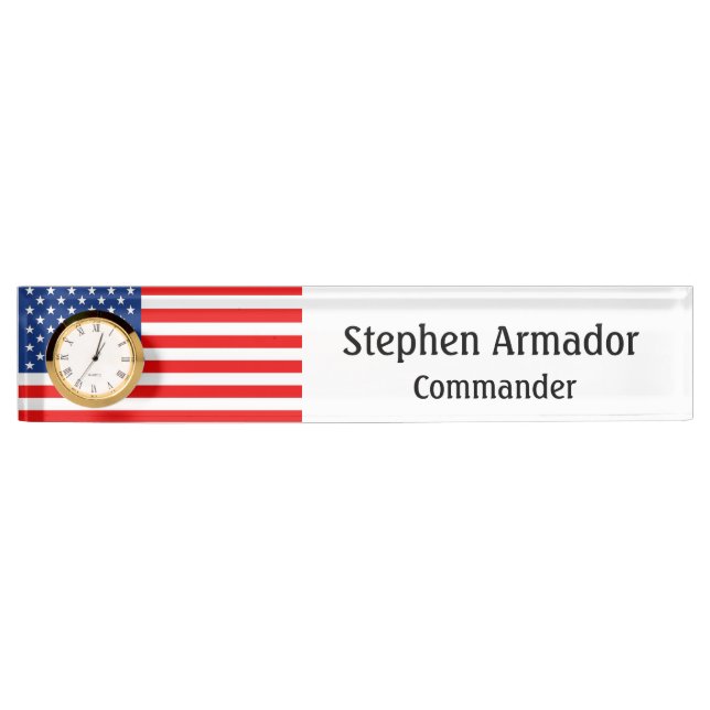 American Flag Nameplate (Front)
