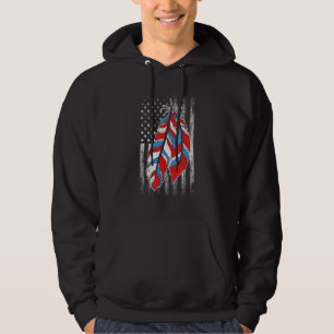 American Flag Native Feather Pride Month Indigeno Hoodie