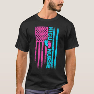 American Flag Neonatal Nursing Student Patriotic N T-Shirt