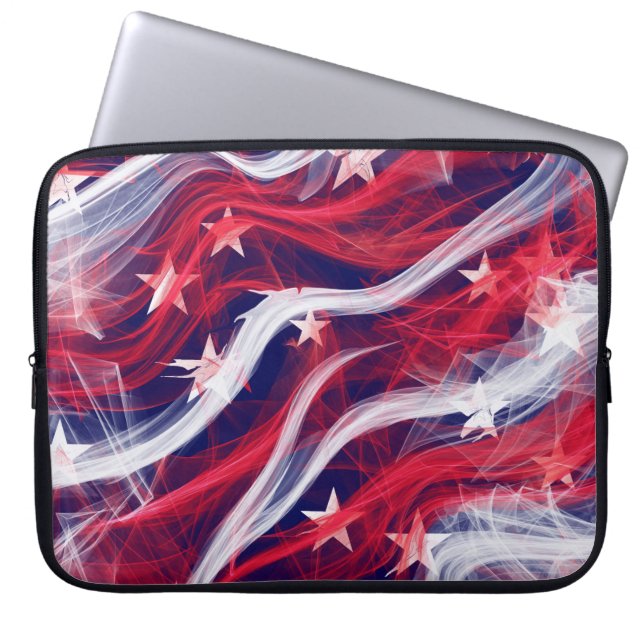 American Flag Neoprene Laptop Sleeve (Front)