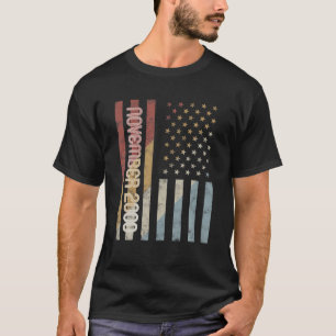 American Flag November 2000 Birthday Gift Retro US T-Shirt