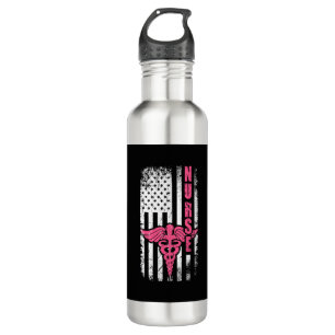 American Flag Nurse    710 Ml Water Bottle