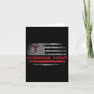 American Flag Occupational Therapy Ot Student Back Card